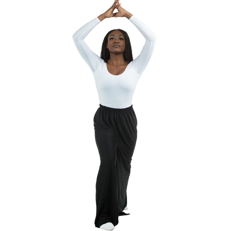 Danzcue Womens Celebration of Spirit Palazzo Pants, Black, Small - Image 2